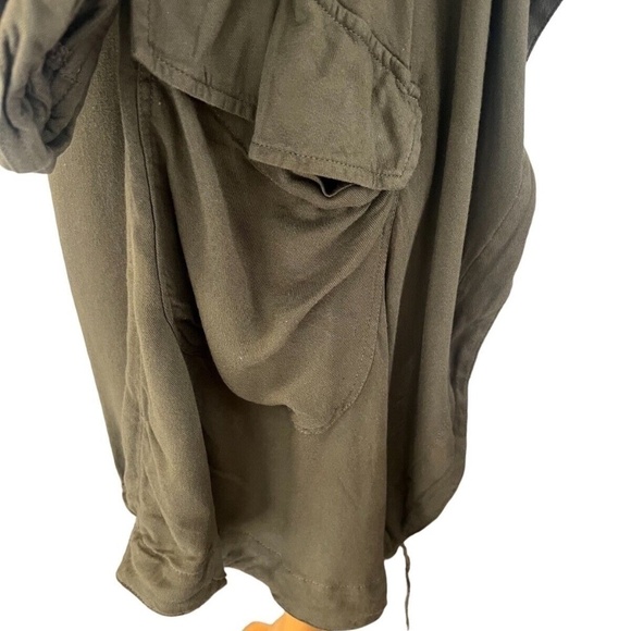 Princess Vera Wang Asymmetrical Hoodie Olive Green, Size Small - Picture 5 of 9